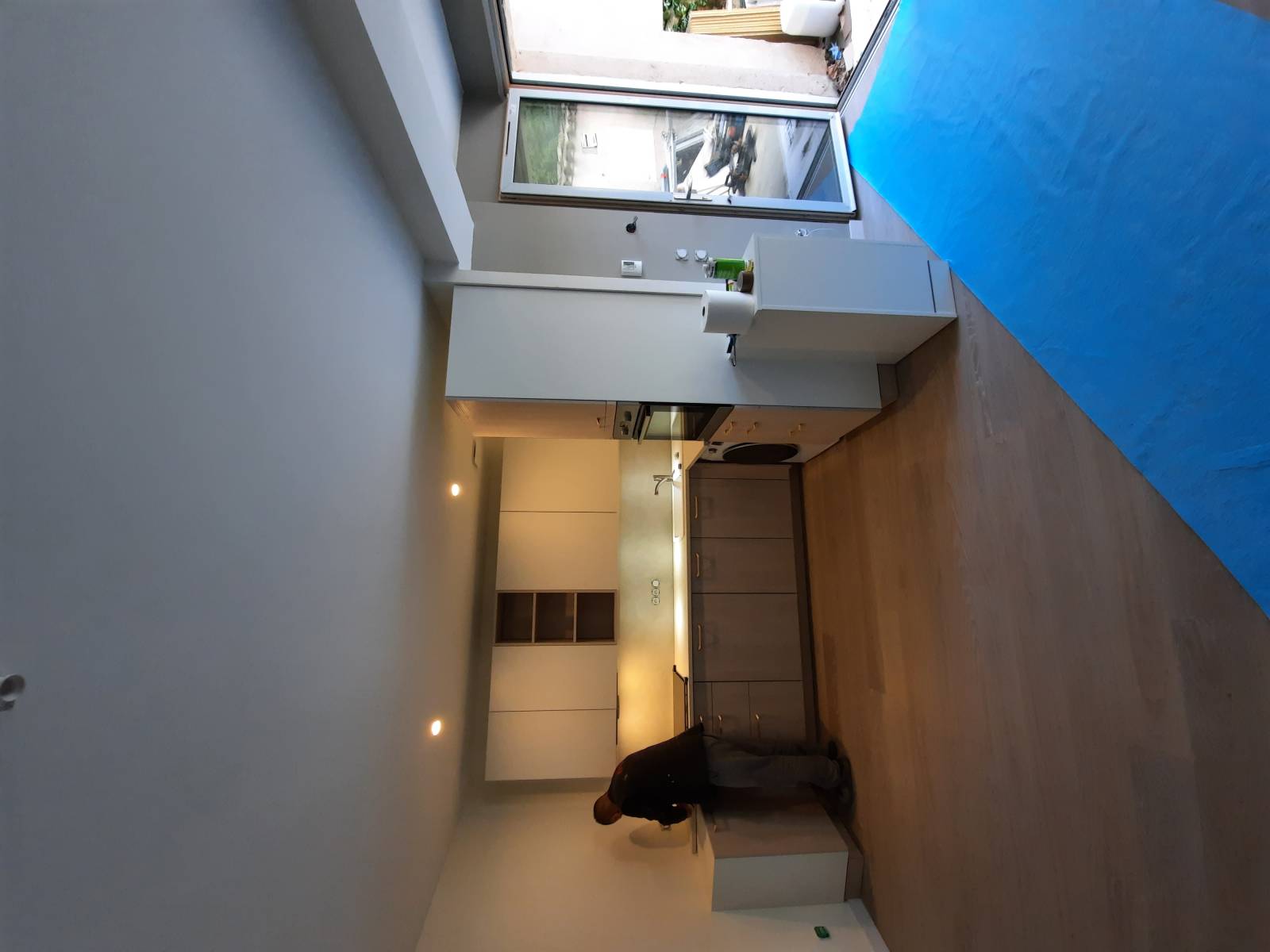 Cuisine moderne avec plan de travail quartz - fabrication sur mesure Caluire Lyon