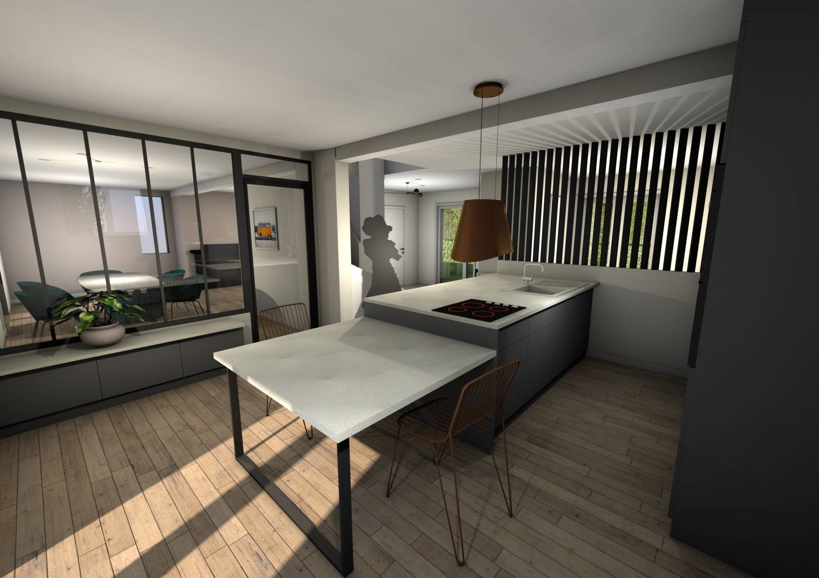 Cuisine haut de gamme sur mesure Lyon - design contemporain avec finitions sophistiquées