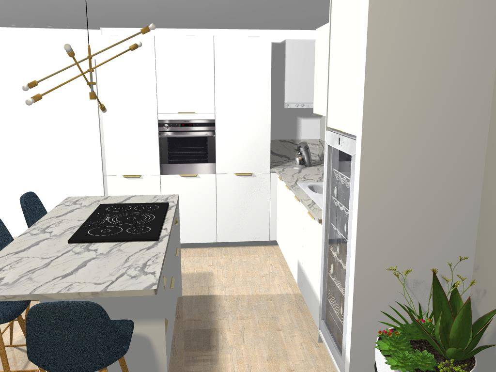 Cuisine sur mesure haut de gamme avec espace repas Lyon 5 - Studio Creatis Caluire