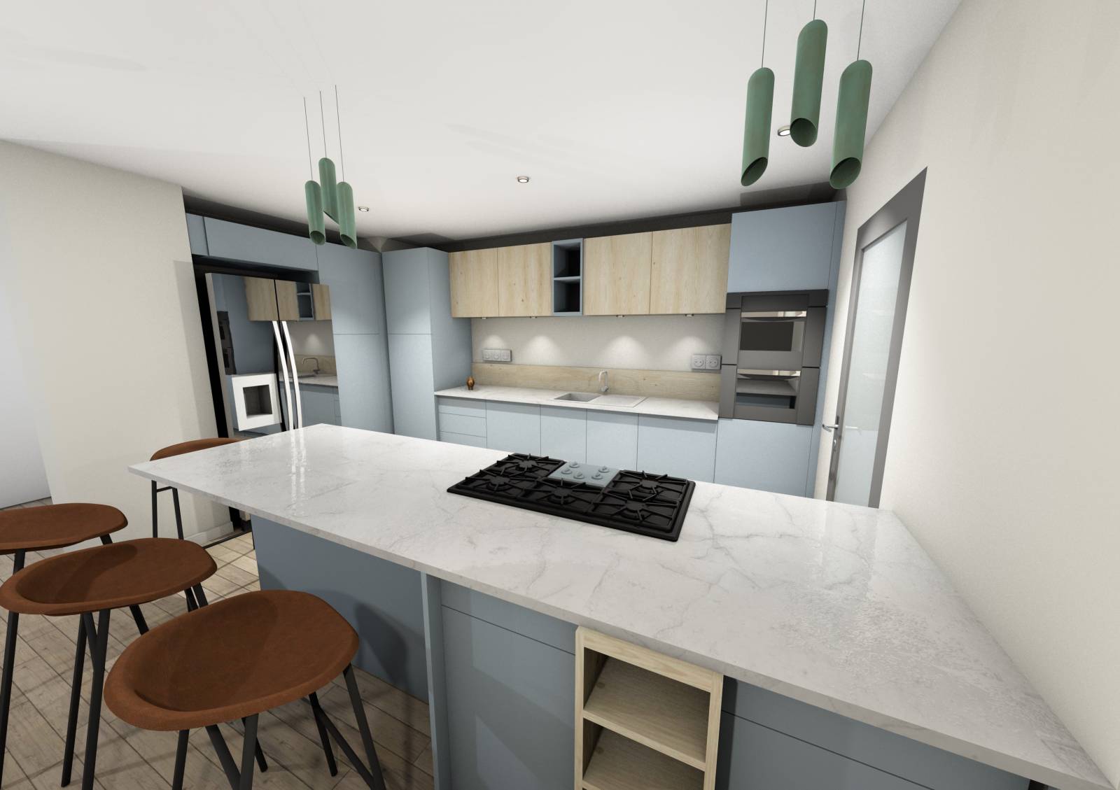 Cuisine haut de gamme moderne appartement Lyon - conception sur mesure cuisiniste qualité premium